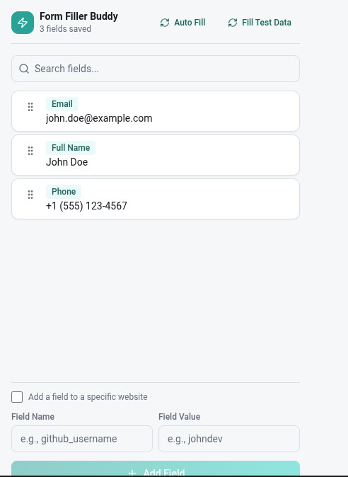 Form Filler Buddy Screenshot 4